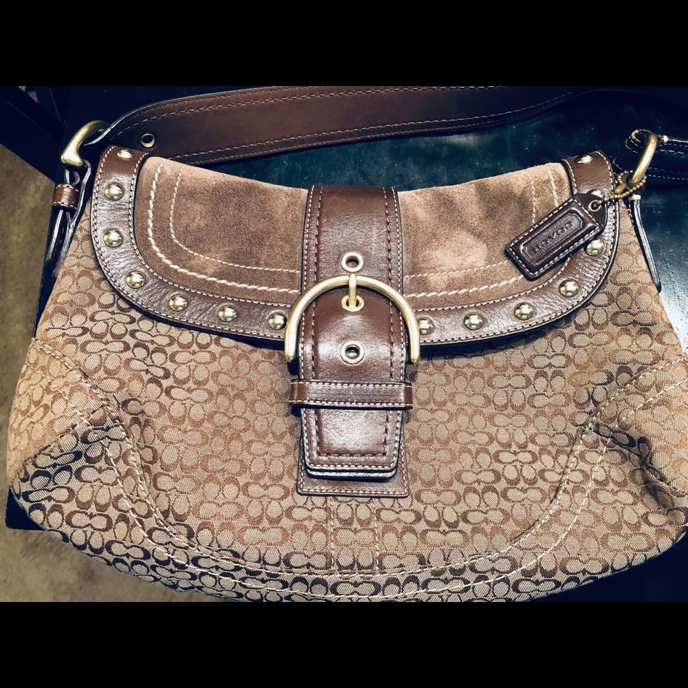 Brown w/suede Coach Bag